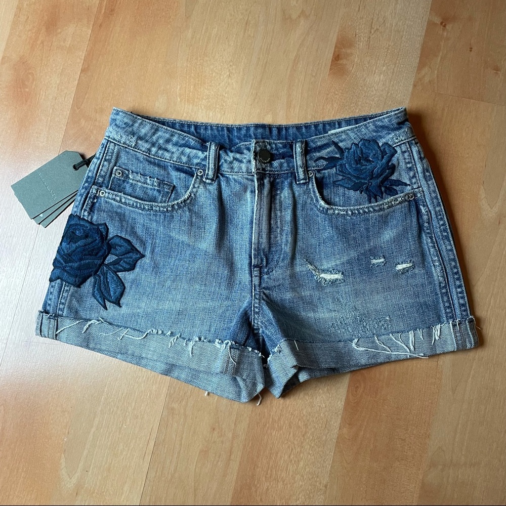 ALLSAINTS floral PAM denim shorts